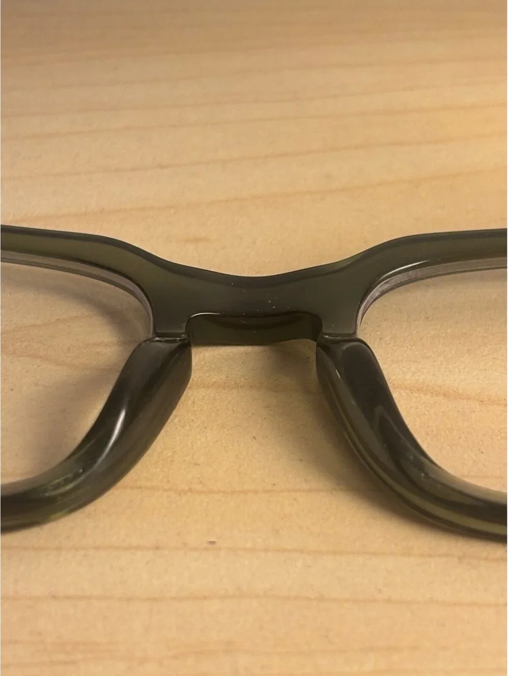 MUSE eyeglass frames handmade Transparent green